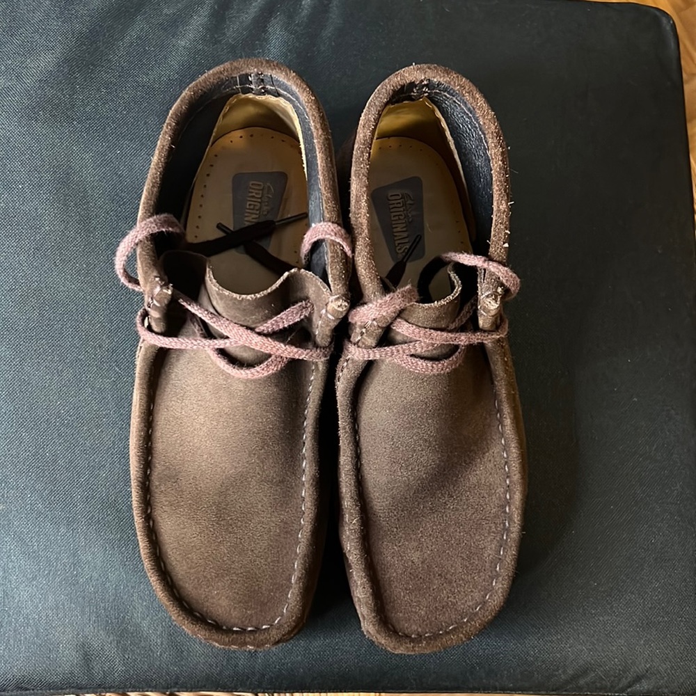 Clarks Original Wallabee Boot Dark Brown Suede size 8